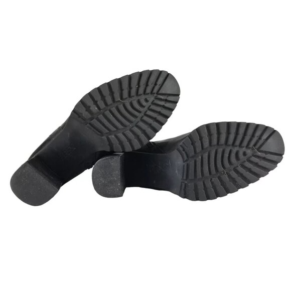 Enzo Angiolini Womens Black Leather Block Heel Mid Calf Booties Size US 6 M - Picture 7 of 11